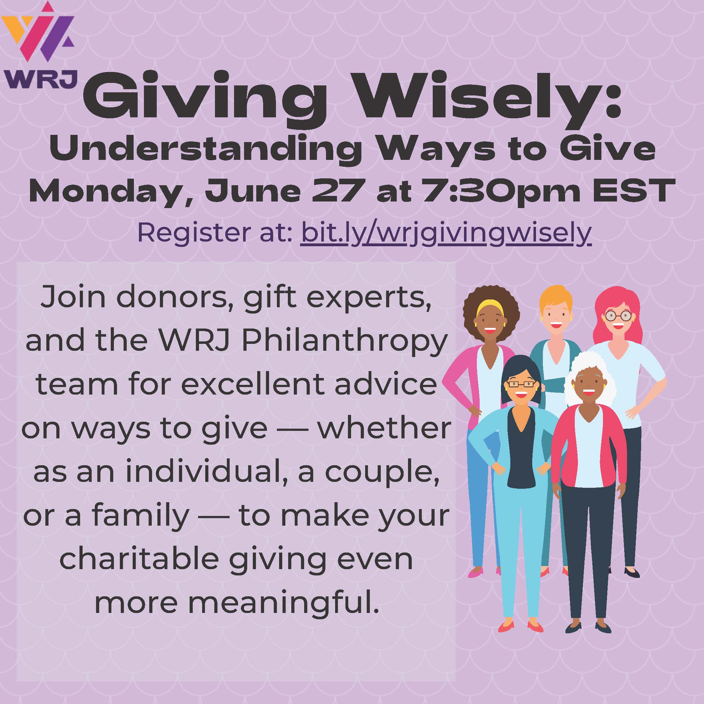 Giving Wisely Webinar _ Monday June 27 at 7:30 pm ET