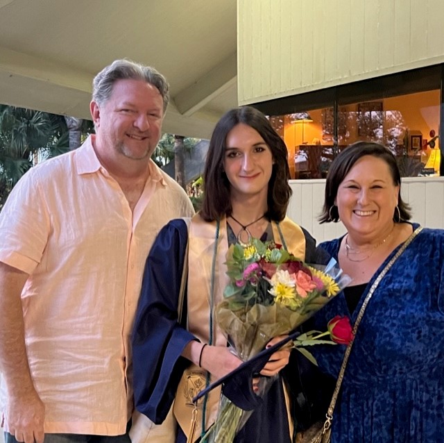 Jenn Daley and family at daughter's graduation