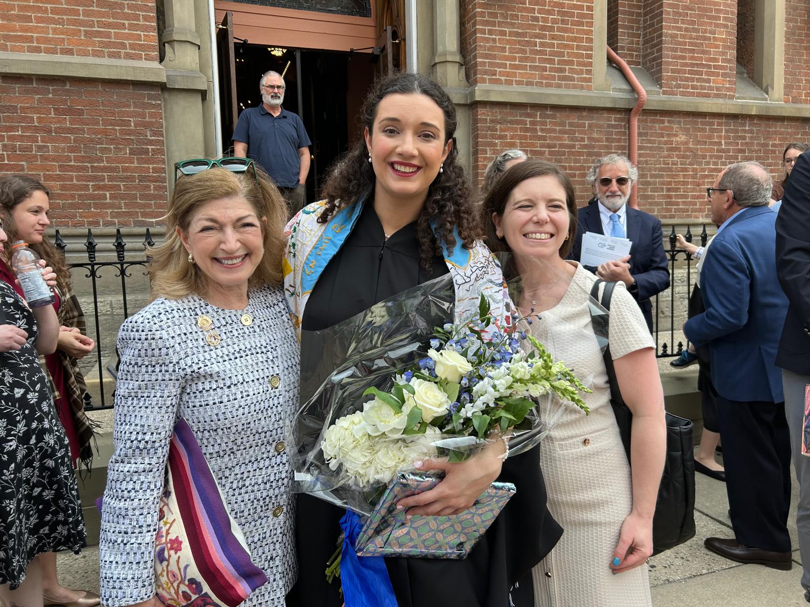 Karen Sim, Rabbi Rachael Houser, and Rabbi Liz P.G. Hirsch at HUC Ordination