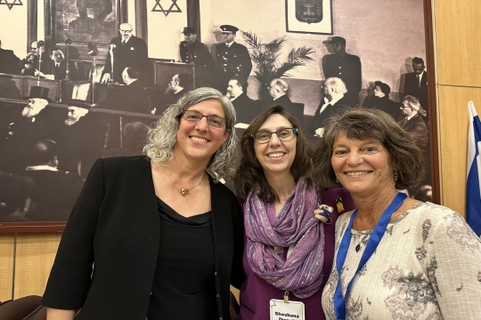 Meeting at the Jewish Agency for Israel (JAFI) with Arzeinu Co-Chair, Shoshana Dweck and Orly Erez-Likhovski, Executive Director, IRAC