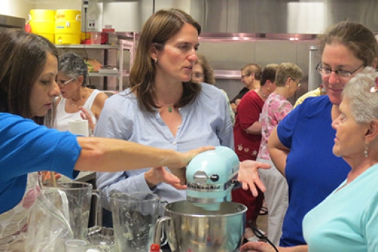 Women cooking together