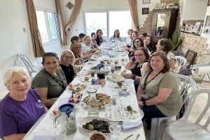 WRJ women enjoying lunch with a Druze Family 